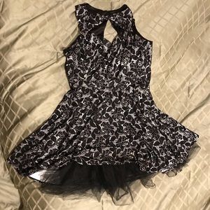Black and white floral dress